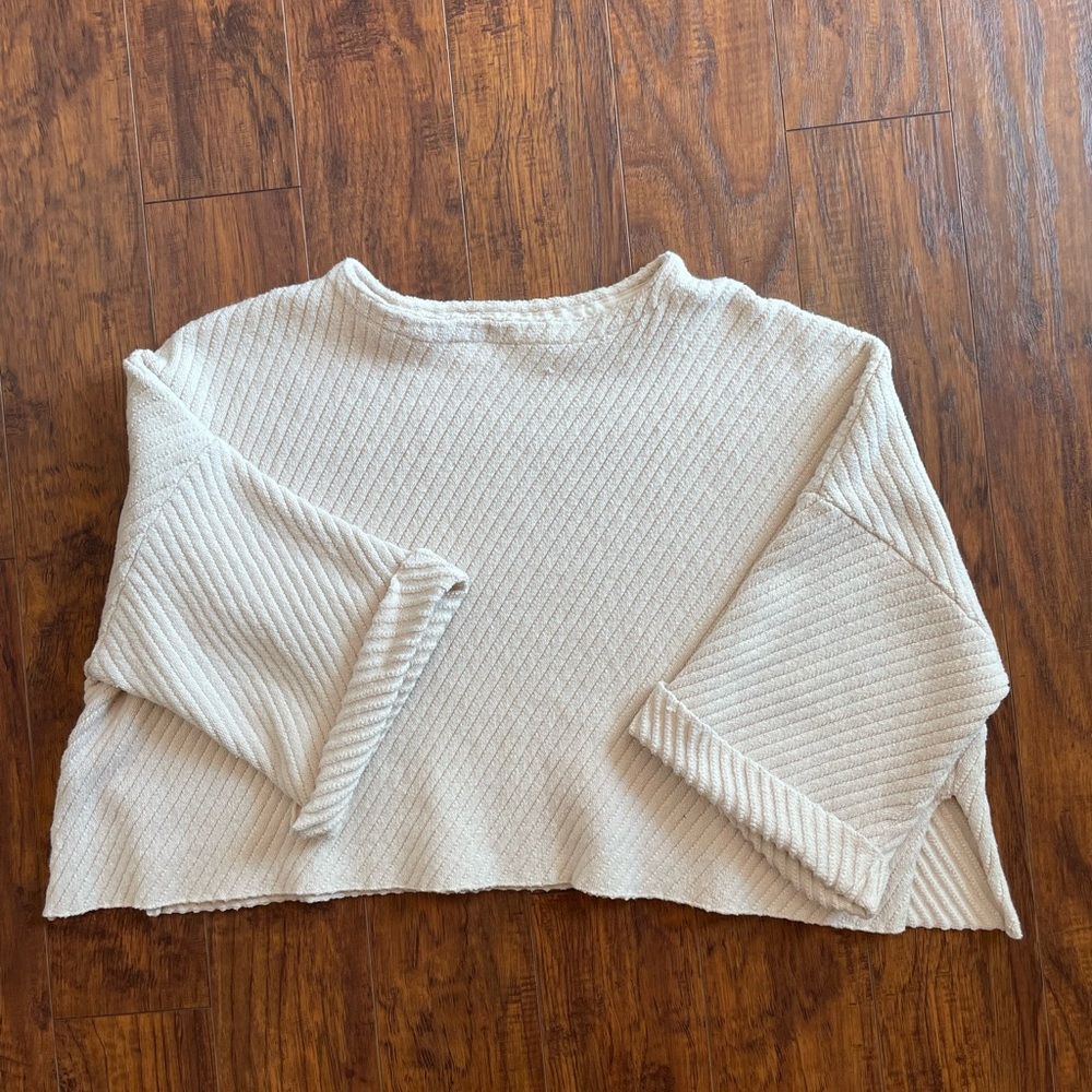 Free People Crop Top Sweater Pale Pink XS
